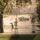 Walking in the rain  screen for extension Chrome web store in OffiDocs Chromium