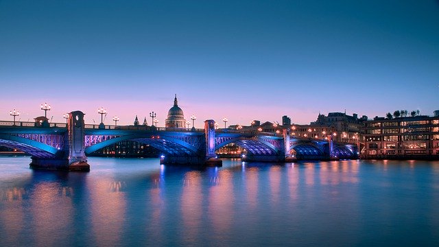 Free download wandsworth bridge bridge skyline free picture to be edited with GIMP free online image editor