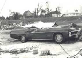 Free download Wapella Tornado Damage: Car At Auction House 2 free photo or picture to be edited with GIMP online image editor