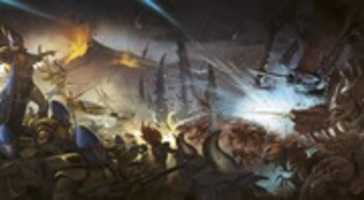 Free download Warhammer 40k - Eldar Fighting Tyranids (Concept Art) free photo or picture to be edited with GIMP online image editor