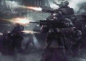 Free download Warhammer 40k - Imperial Guard Firing free photo or picture to be edited with GIMP online image editor
