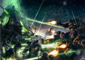 Muat turun percuma Warhammer 40k - Necrons Fighting Space Marines [Hak Cipta MajesticChicken] foto atau gambar percuma untuk diedit dengan editor imej dalam talian GIMP