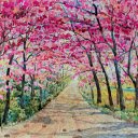 Watercolor Cherry Blossoms  screen for extension Chrome web store in OffiDocs Chromium