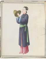 Free download Watercolor of musician playing bo (tongbo) free photo or picture to be edited with GIMP online image editor