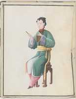 Free download Watercolor of musician playing jiaoluo free photo or picture to be edited with GIMP online image editor