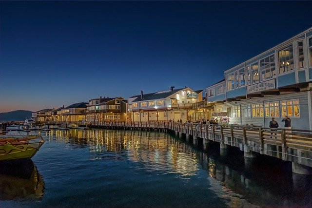 Free download water dark pier 39 san francisco free picture to be edited with GIMP free online image editor