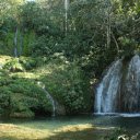 waterfalls and forests  screen for extension Chrome web store in OffiDocs Chromium