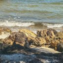 Waves and rocks and dry grass  screen for extension Chrome web store in OffiDocs Chromium