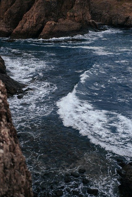 जीआईएमपी मुफ्त ऑनलाइन छवि संपादक के साथ संपादित करने के लिए मुफ्त डाउनलोड लहरें महासागर कोव समुद्री प्रकृति मुक्त चित्र