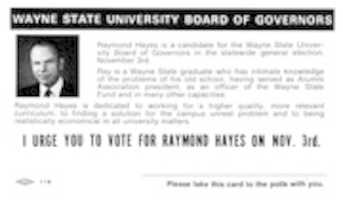 Free download Wayne State University Board of Governors Postcard - Raymond Hayes free photo or picture to be edited with GIMP online image editor