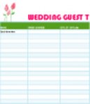 Téléchargement gratuit du modèle de liste d'invités de mariage au format DOC, XLS ou PPT à éditer gratuitement avec LibreOffice en ligne ou OpenOffice Desktop en ligne