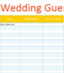 Free download Wedding Guest List Manager DOC, XLS or PPT template free to be edited with LibreOffice online or OpenOffice Desktop online