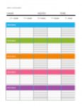 Gratis download Weekly Assignment Calendar Template DOC-, XLS- of PPT-sjabloon gratis te bewerken met LibreOffice online of OpenOffice Desktop online