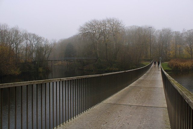 Free download weg bridge fog oostende free picture to be edited with GIMP free online image editor
