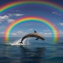Whale and rainbow wallpaper  screen for extension Chrome web store in OffiDocs Chromium