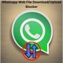 WhatsApp Web File Upload and Download Blocker  screen for extension Chrome web store in OffiDocs Chromium