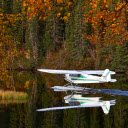 White plane on the lake  screen for extension Chrome web store in OffiDocs Chromium