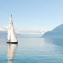 White sailboat  screen for extension Chrome web store in OffiDocs Chromium