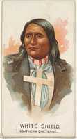 Free download White Shield, Southern Cheyenne, from the American Indian Chiefs series (N2) for Allen & Ginter Cigarettes Brands free photo or picture to be edited with GIMP online image editor
