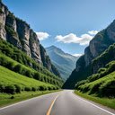 winding asphalt road Wallpaper  screen for extension Chrome web store in OffiDocs Chromium