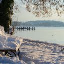 Winter riverbank  screen for extension Chrome web store in OffiDocs Chromium