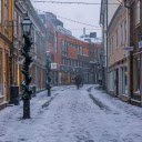 Winter Street Scene in Jönköping, Sweden  screen for extension Chrome web store in OffiDocs Chromium