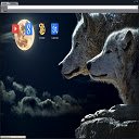 Skrin Tema Wolves 1366x768 untuk sambungan kedai web Chrome dalam OffiDocs Chromium