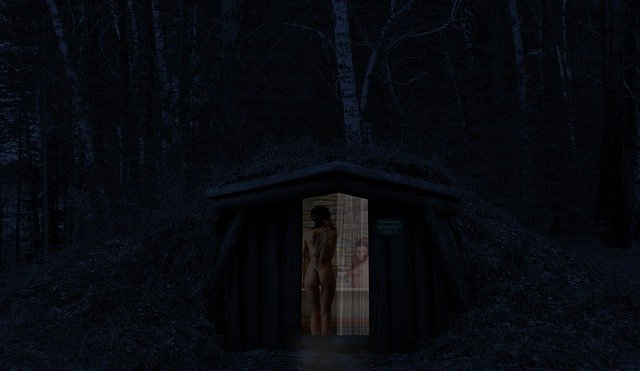 Free download woman bath house night nude cave free picture to be edited with GIMP free online image editor