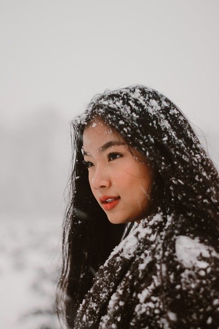 Free download woman model cold snow winter free picture to be edited with GIMP free online image editor
