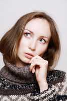 Free download Woman thinking free photo or picture to be edited with GIMP online image editor