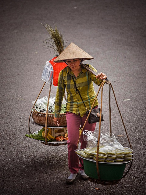 دانلود رایگان زن فروشنده ویتنامی عکس خیابانی رایگان برای ویرایش با ویرایشگر تصویر آنلاین رایگان GIMP