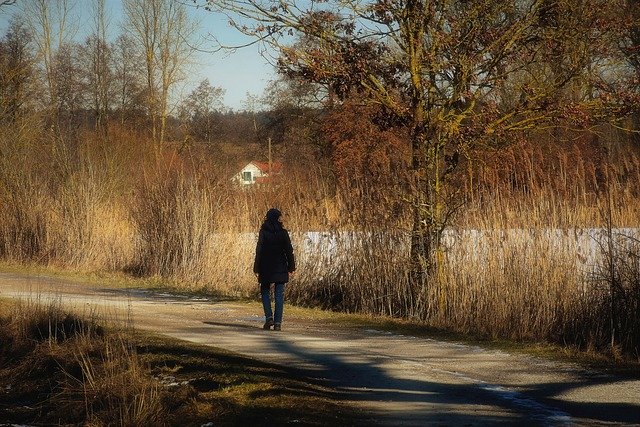 دانلود رایگان قالب عکس Woman Walk Winter برای ویرایش با ویرایشگر تصویر آنلاین GIMP