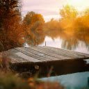 Wooden bridge by the lake  screen for extension Chrome web store in OffiDocs Chromium