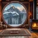 Wooden house and fireplace  screen for extension Chrome web store in OffiDocs Chromium