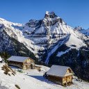 Wooden house in the snowy mountains  screen for extension Chrome web store in OffiDocs Chromium