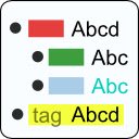 WorkFlowy colorful tags  screen for extension Chrome web store in OffiDocs Chromium