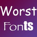 Worst Fonts  screen for extension Chrome web store in OffiDocs Chromium