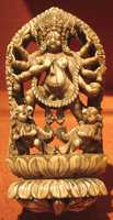 Free download Wrathful Eight-Armed Deity Standing on Two Bird-Attendants free photo or picture to be edited with GIMP online image editor