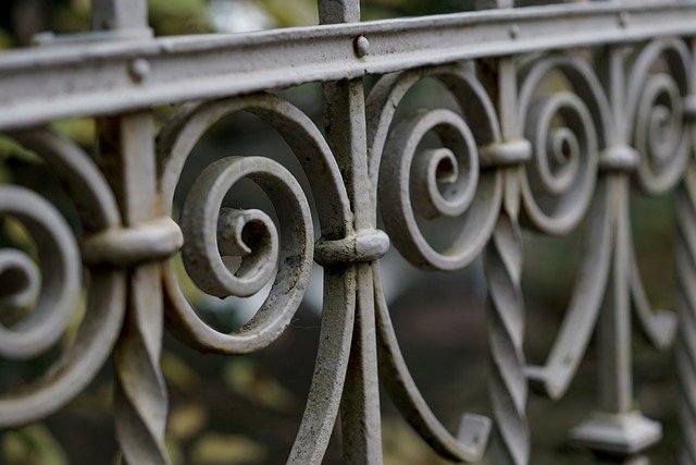 Free download wrought iron fence railing old gate free picture to be edited with GIMP free online image editor