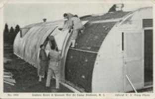 Free download WWII Navy Seabee Photo No. 1655 - Quonset Hut free photo or picture to be edited with GIMP online image editor
