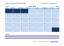 ດາວໂຫຼດຟຣີ 2013 Calendar Blue Color with Monthly View DOC, XLS or PPT template free to be edited with LibreOffice online or OpenOffice Desktop online