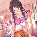 Anime Girl in uniforme da basket che gioca a palla schermo per estensione Chrome web store in OffiDocs Chromium