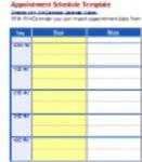免费下载预约日程模板 Microsoft Word、Excel 或 Powerpoint 模板可使用 LibreOffice 在线或 OpenOffice 在线免费编辑