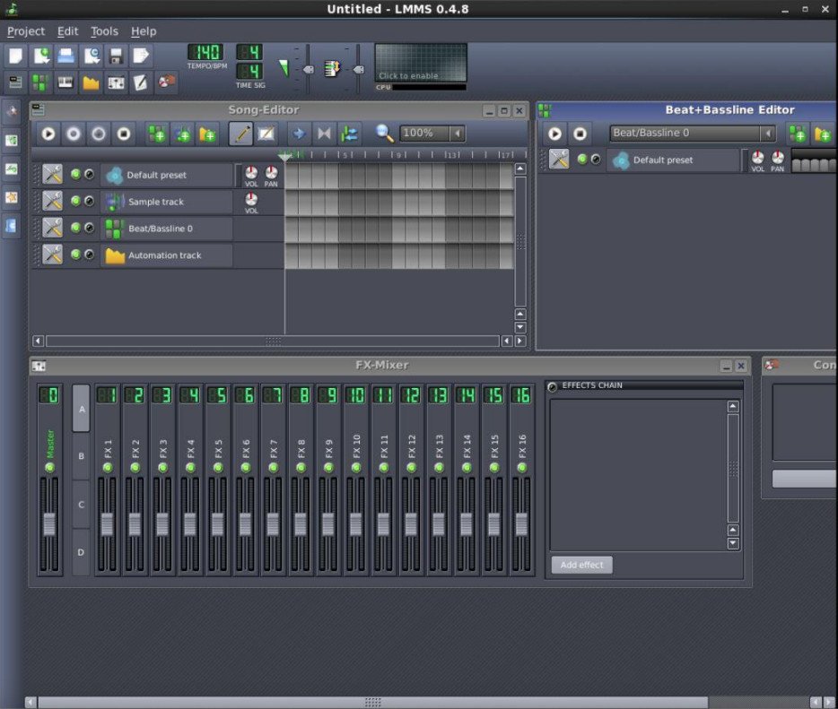 Editor de creație muzicală - LMMS online MultiMedia Studio