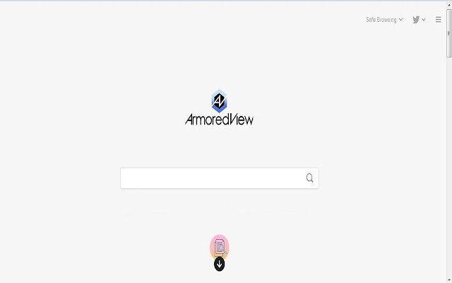 ArmoredView search engine mula sa Chrome web store na tatakbo sa OffiDocs Chromium online