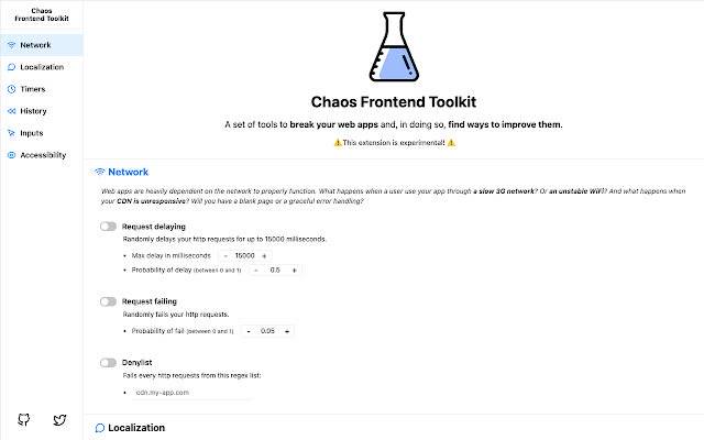 Chaos Frontend Toolkit de Chrome web store se ejecutará con OffiDocs Chromium en línea