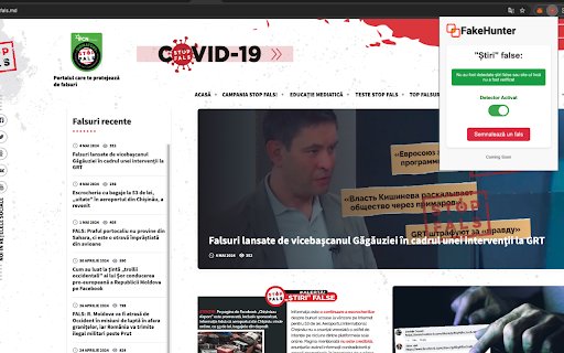 #FakeHunter din magazinul web Chrome va fi rulat cu OffiDocs Chromium online