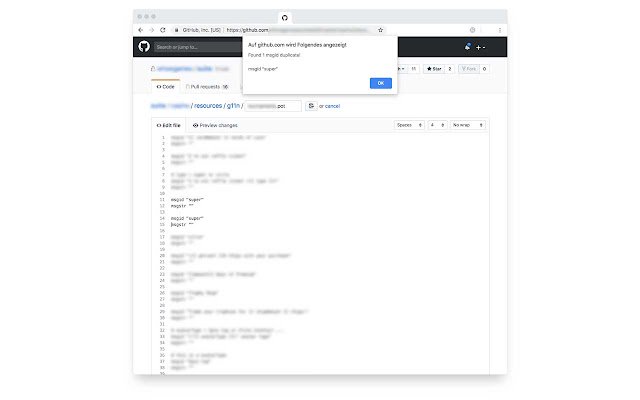 github.com duplicate POT msgid checker from Chrome web store to be run with OffiDocs Chromium ອອນ​ໄລ​ນ​໌
