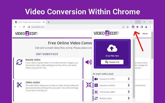 क्रोम वेब स्टोर से ऑनलाइन वीडियो एडिटर (video2edit.com) को ऑनलाइन ऑफीडॉक्स क्रोमियम के साथ चलाया जाएगा