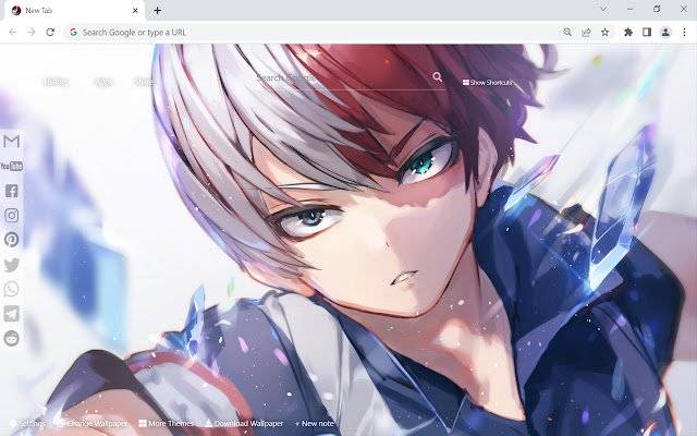 Shoto Todoroki Wallpaper Nova guia da Chrome Web Store para ser executada com OffiDocs Chromium online